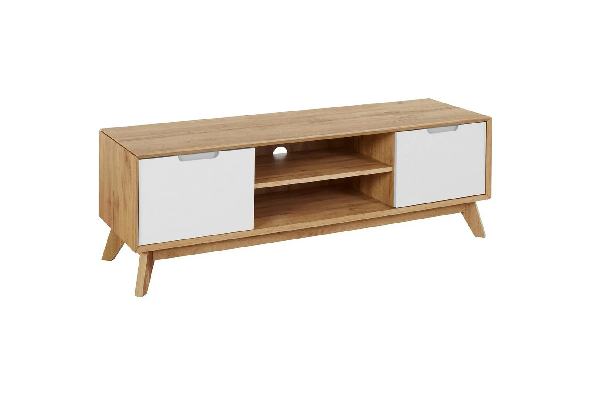 Loft24 Lowboard Ezra Wotan-ek/Vit Wotan-ek/Vit