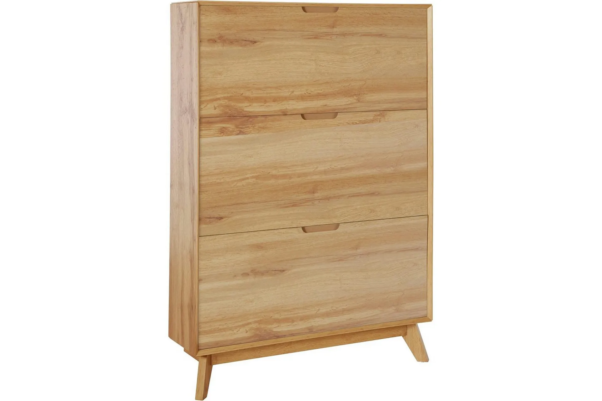 Loft24 Skoförvaring Ezra 3 klaffar 89x24x125 cm, Wotan-ek 89x24x125 cm, Wotan-ek