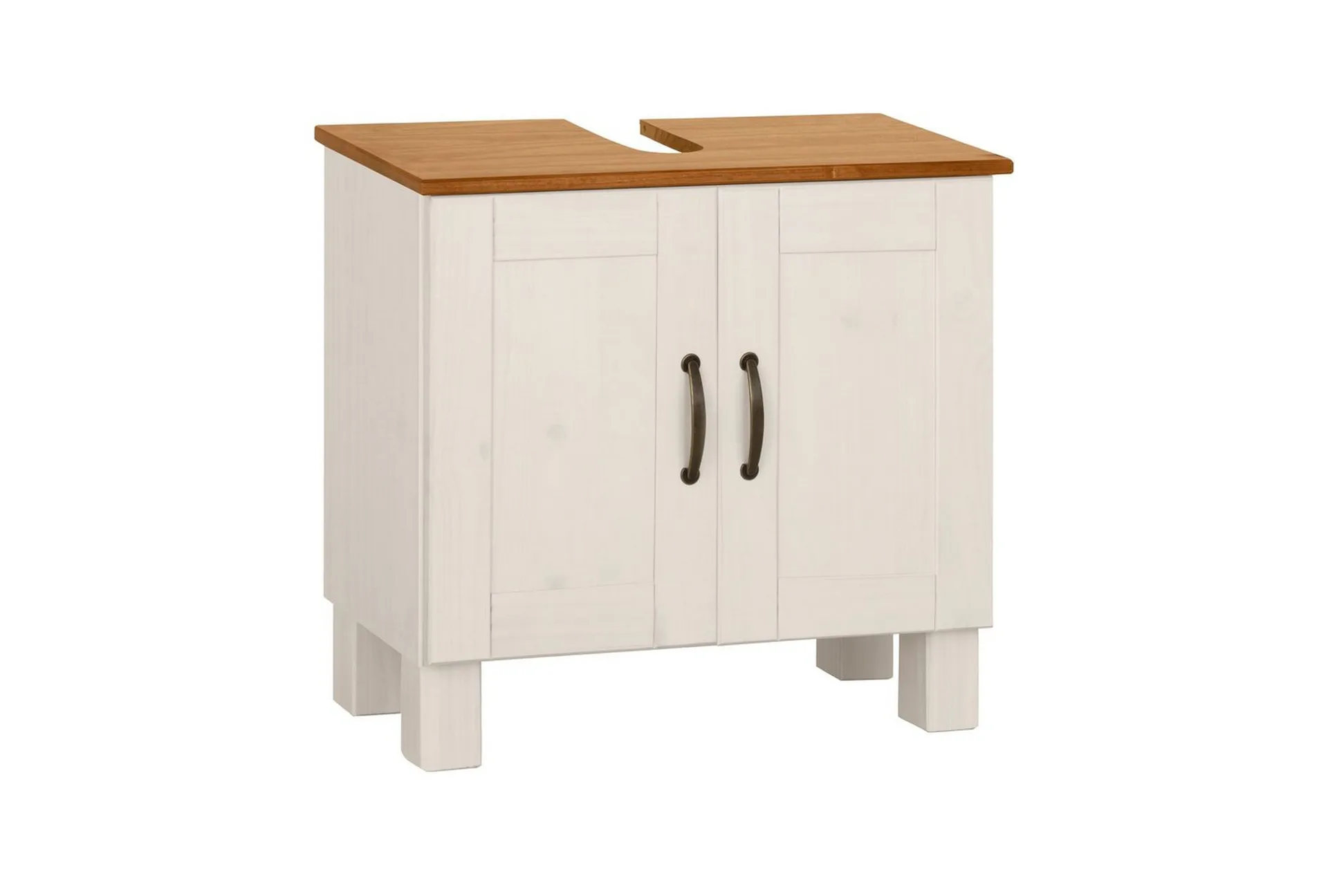 Loft24 Tvättställsskåp Alby 2 lådor, Vit/Honung 2 lådor, Vit/Honung