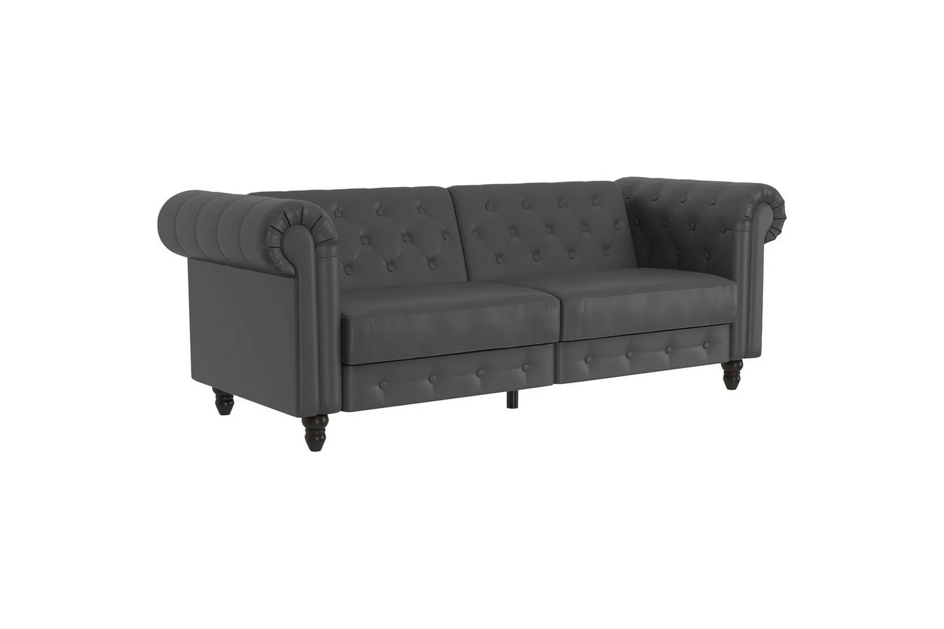 Loft24 Bäddsoffa Felix 236x87x83 cm, Grå, PU/trä/metall 236x87x83 cm, Grå, PU/trä/metall