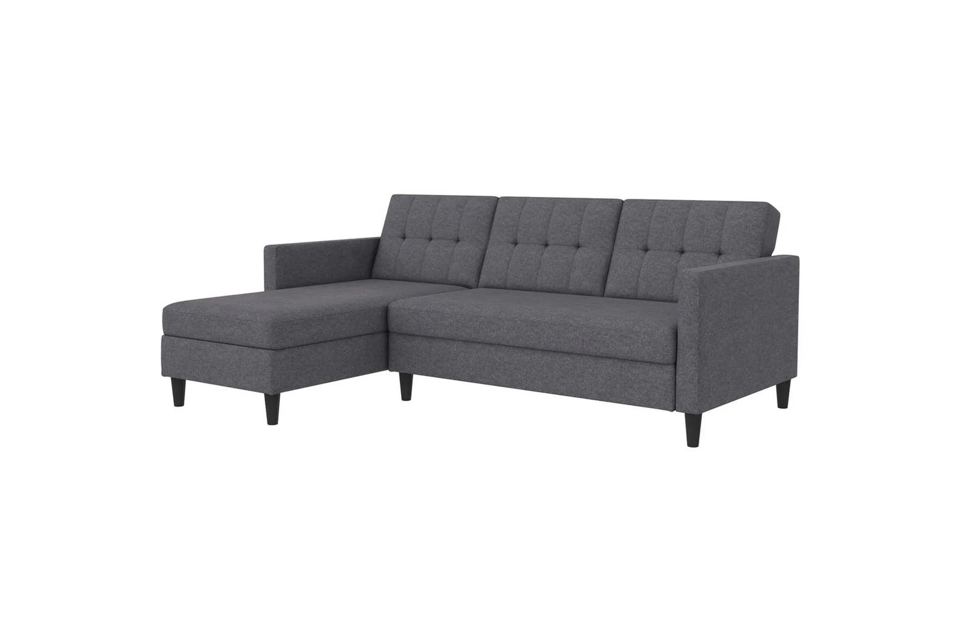 Loft24 Bäddsoffa Hartford 213x153x82 cm, Grå, Linnetyg Utseende (100% Polyester213x153x82