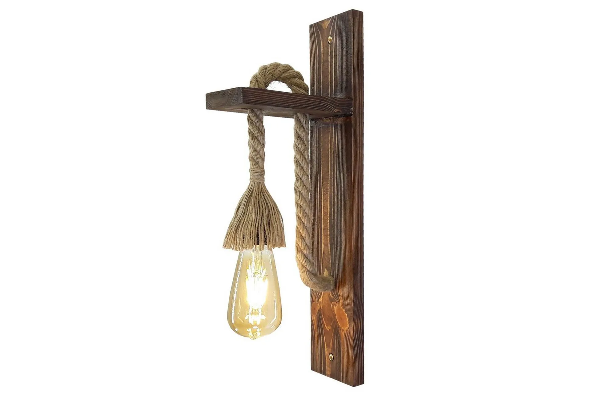 Vägglampa Teyra Valnöt Rödfärgat trä
