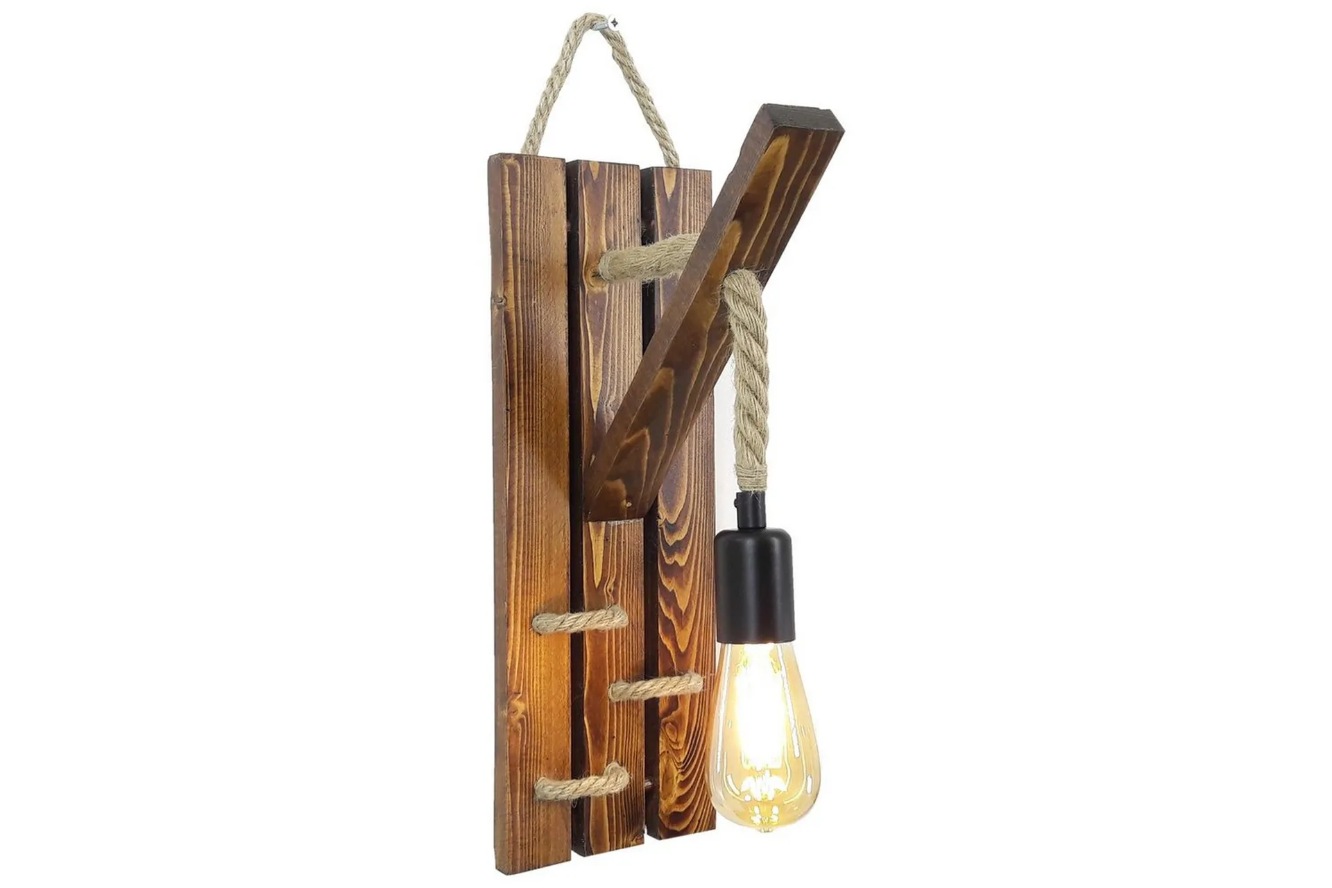 Vägglampa Teyra Trä Brun