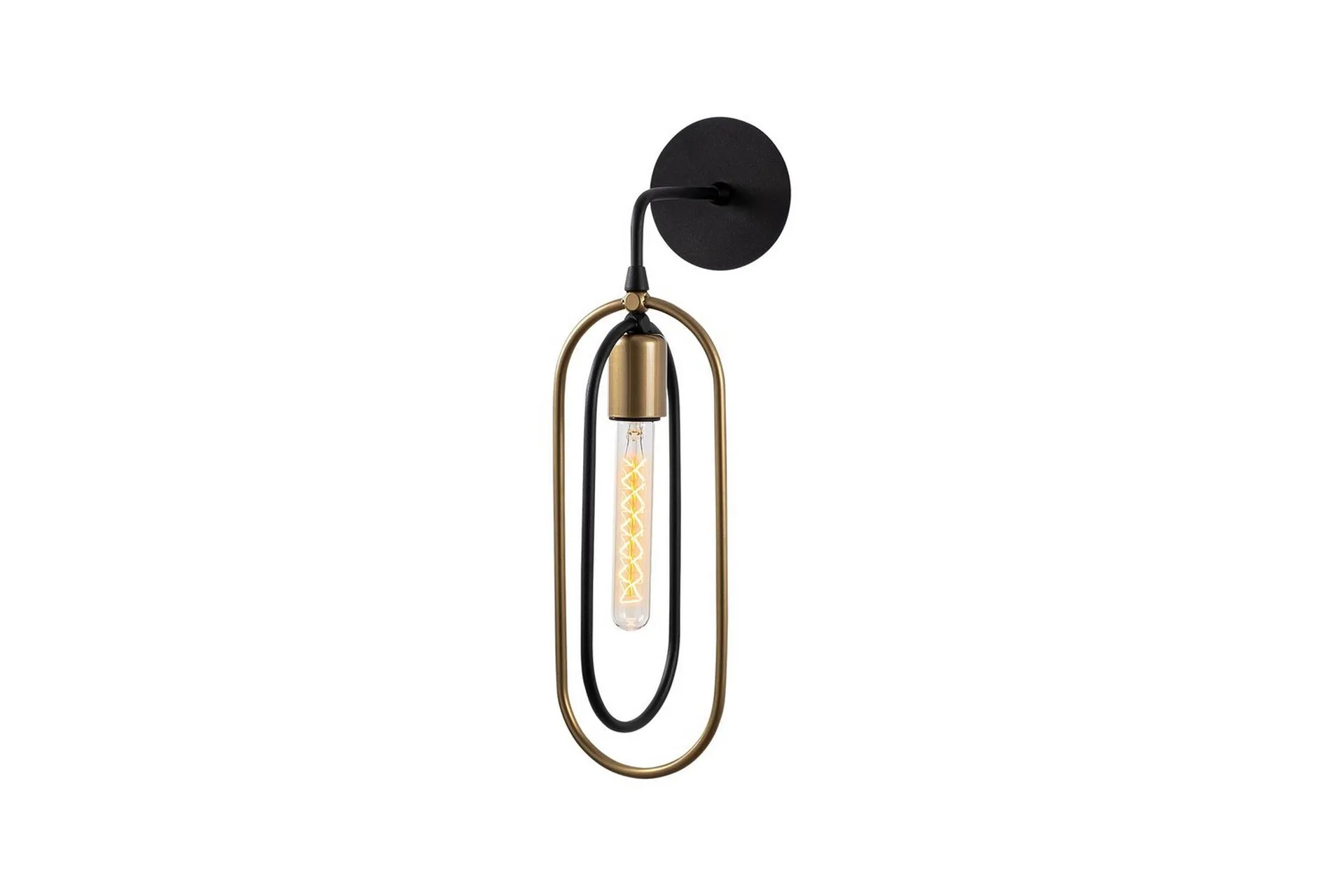 Vägglampa Pindor svart / guld Guld/Svart