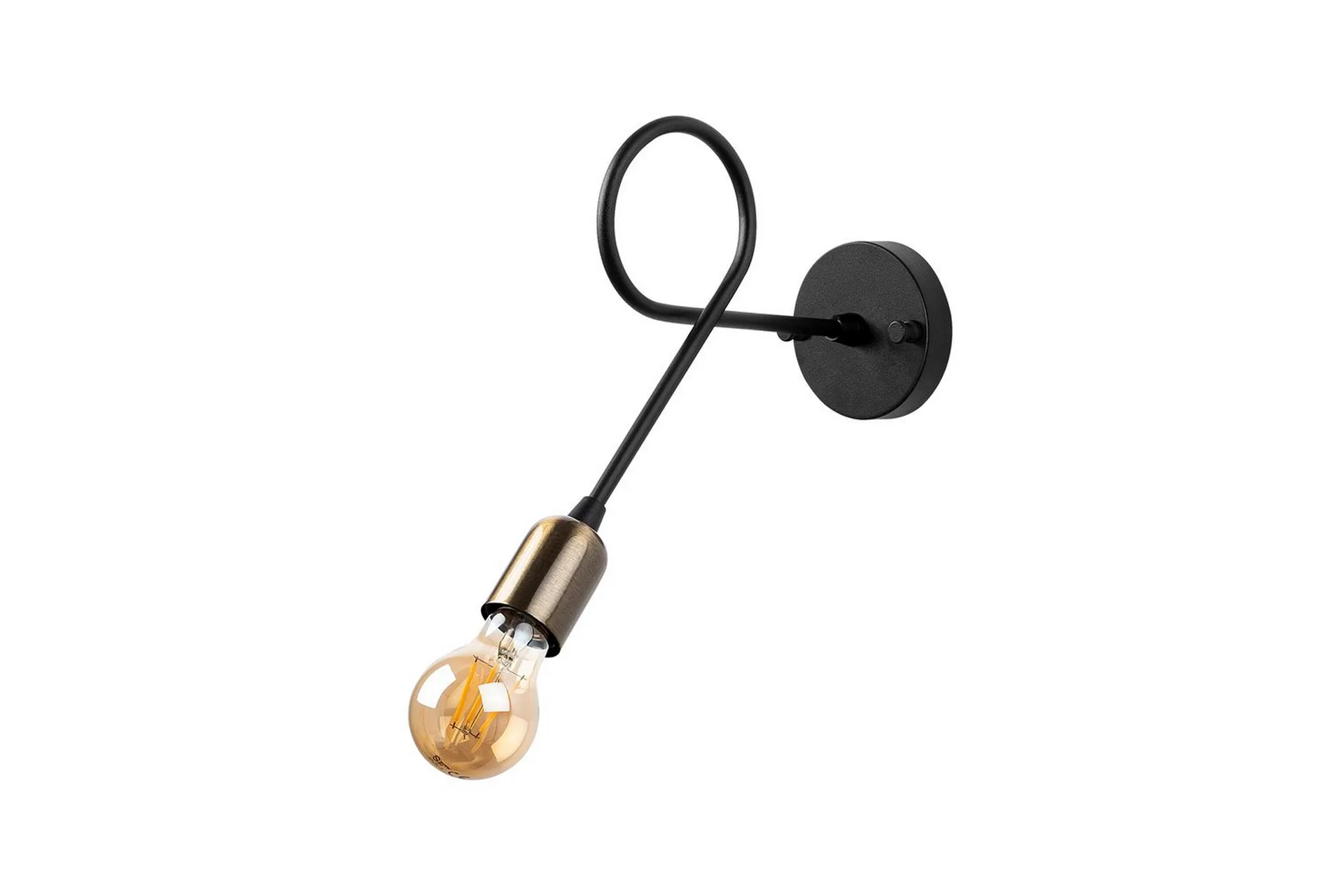 Vägglampa Ranju Svart / Antik Brons/Svart