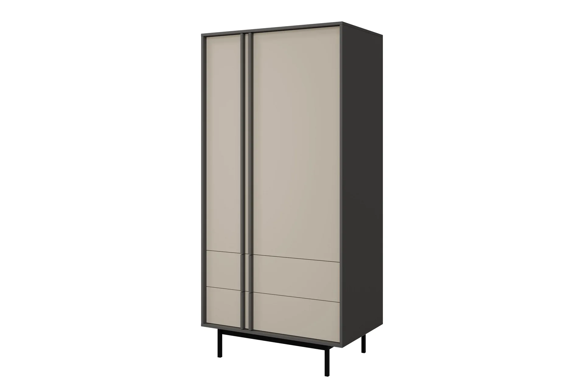 Farshian Garderob 93x195 cm Grå/Beige