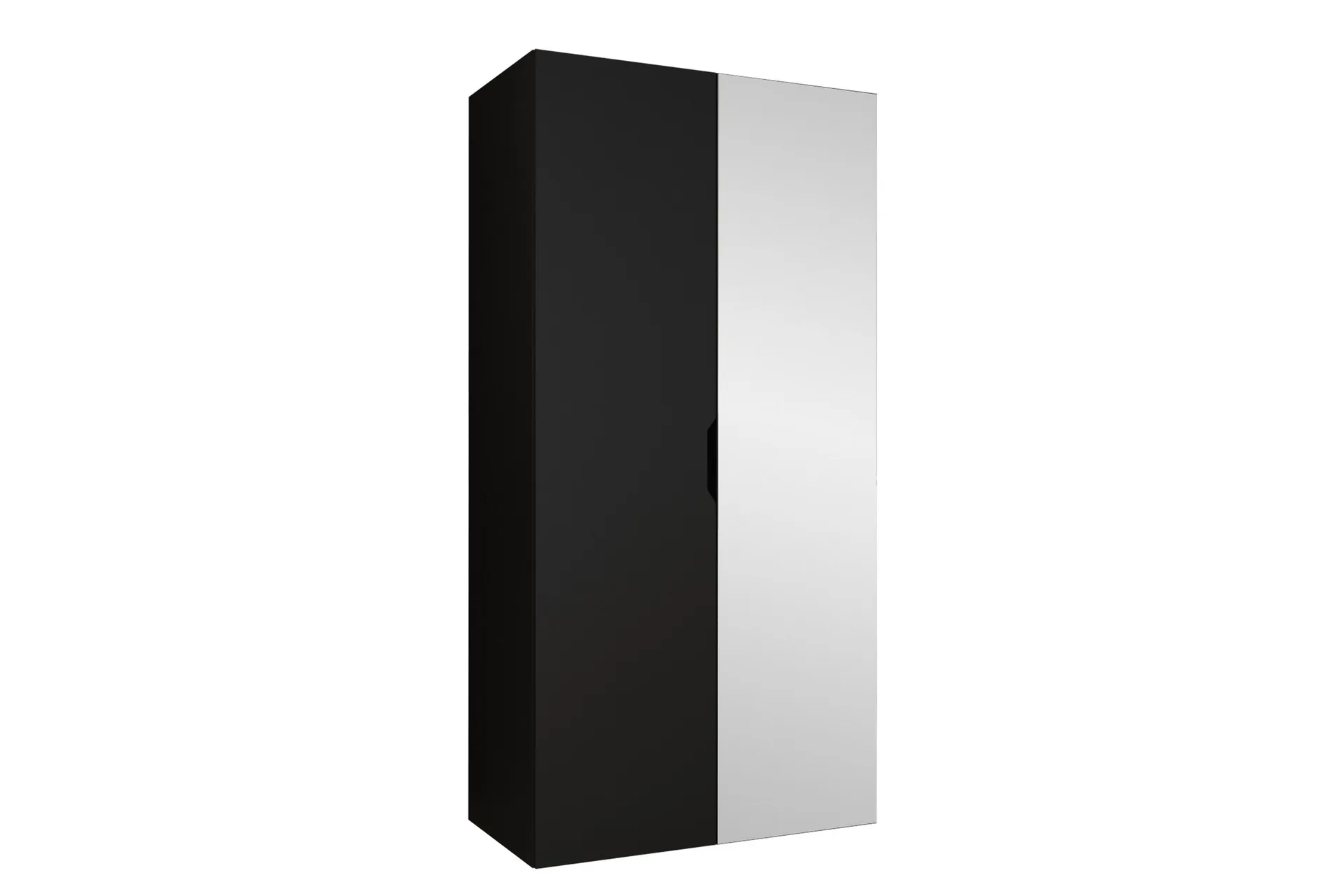 Abano Garderob m. Spegel 52x202 cm Svart
