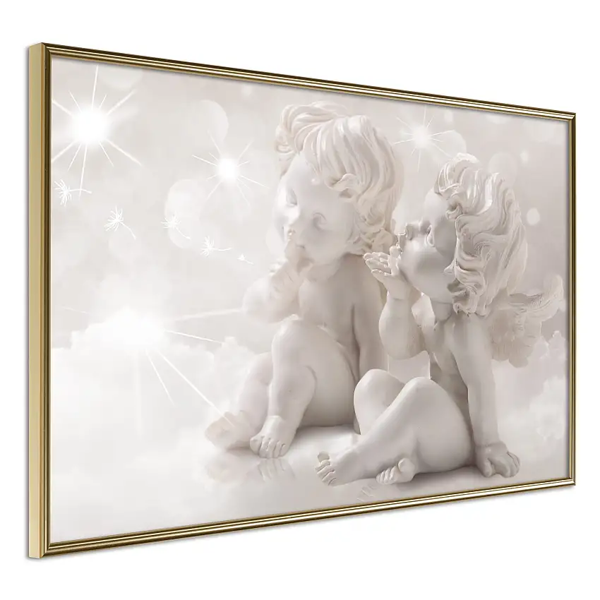 Poster ArtgeistAffisch Angelic BlowGuld ram, 60x40 cm