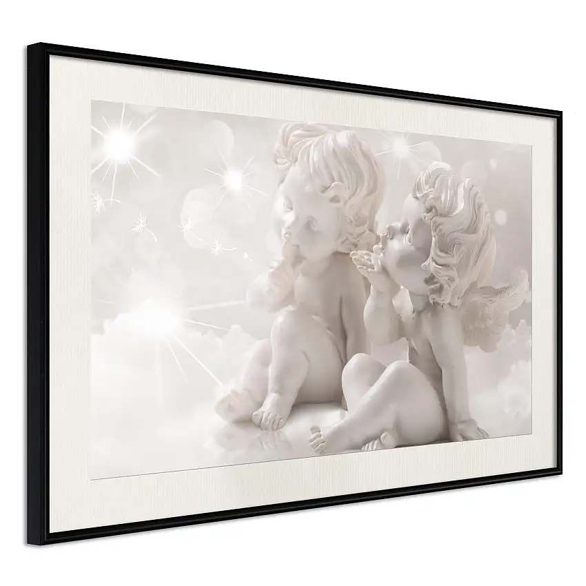 Poster ArtgeistAffisch Angelic BlowSvart ram med passepartout, 30x20 cm
