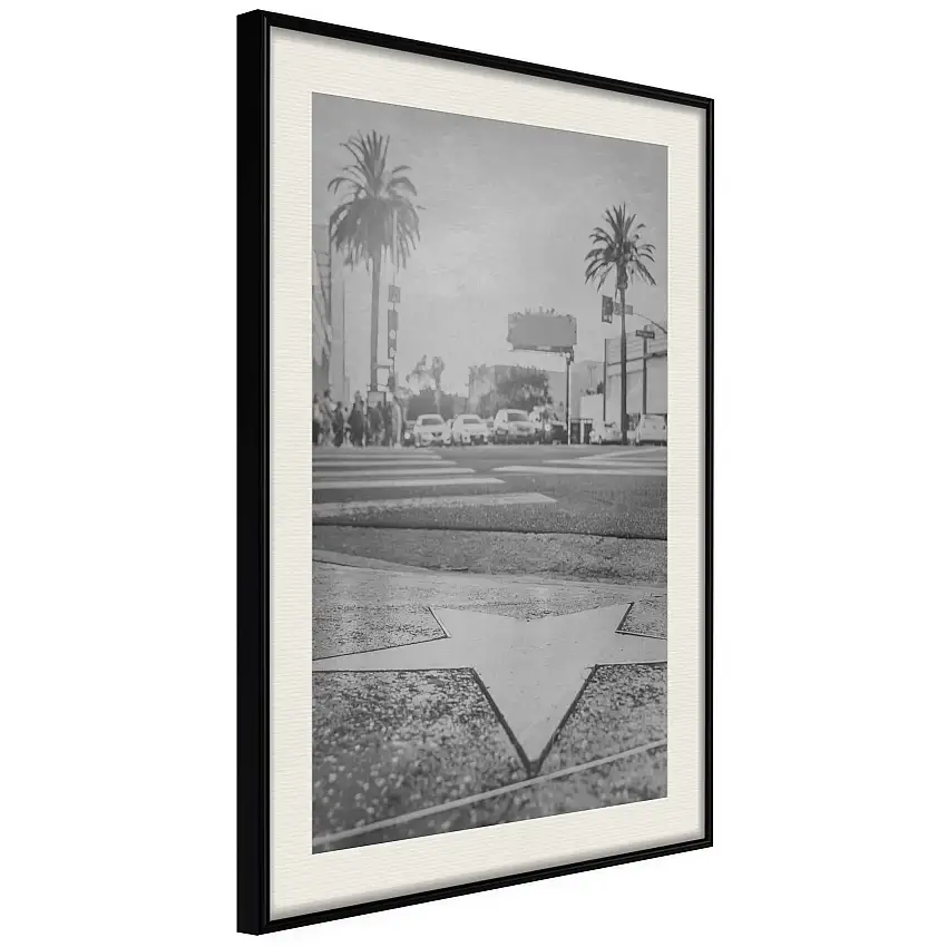 Poster ArtgeistAffisch Avenue of the StarsSvart ram med passepartout, 30x45 cm