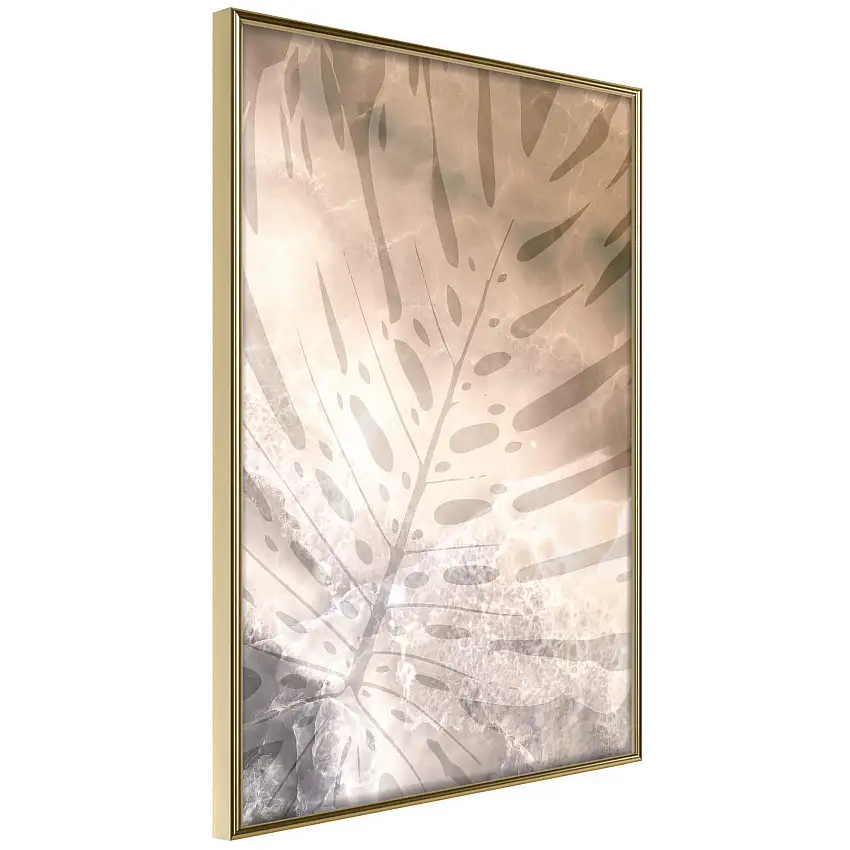 Poster ArtgeistAffisch Amber MonsteraGuld ram, 30x45 cm