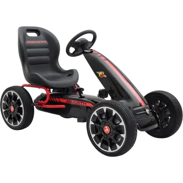 Abarth pedal-Gokart med gummidäck, svart