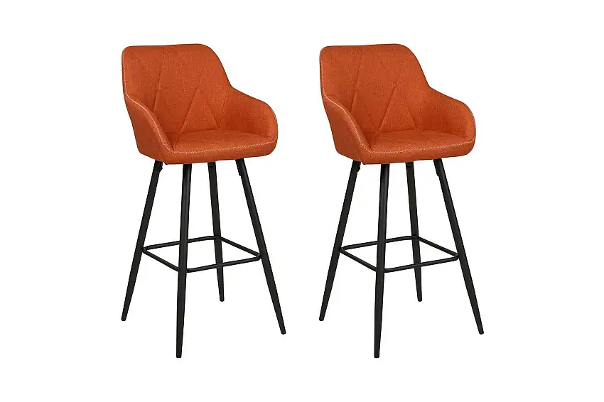 Barstol Darien set om 2 Orange-Svart