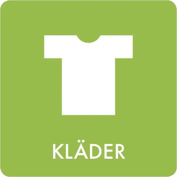Avfallsklistermärke, Kläder, Ljusgrön