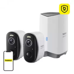 Baseus N1 Plus 2K utomhuskameraset (vit)