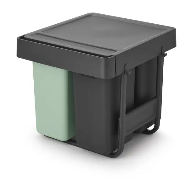 Brabantia Sort&Go, inbyggd, 10+10+20 L, grå/grön