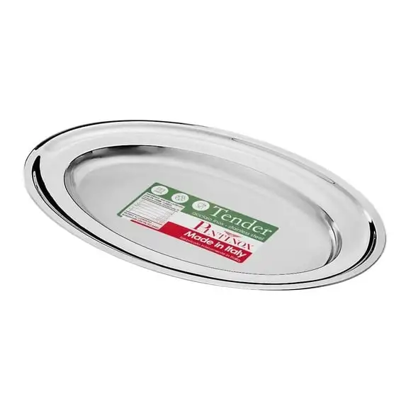 Serveringsfat rostfri oval 36x25cm Pintinox