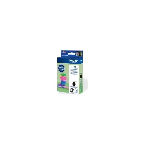 Bläckpatron Brother LC221BK Svart 260 sidor