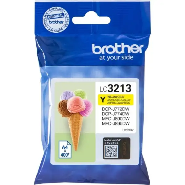 Bläckpatron Brother LC3213 Gul 400 sidor