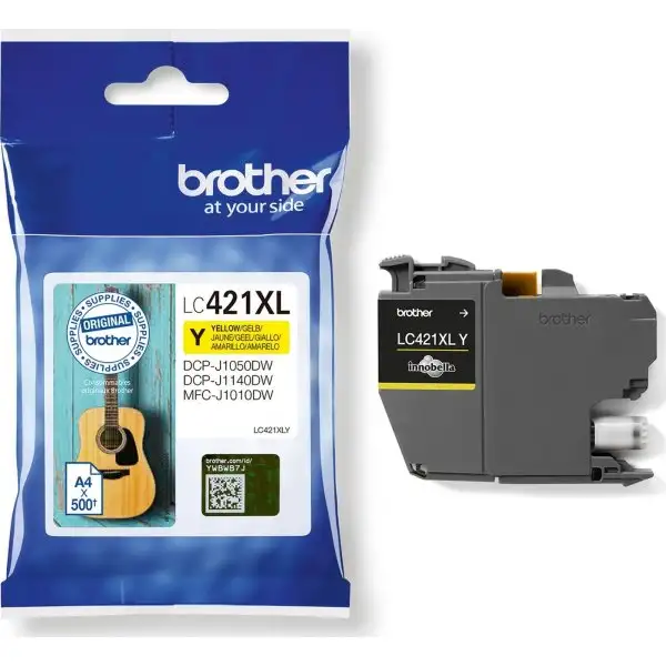Brother LC421XLY bläckpatron, gul