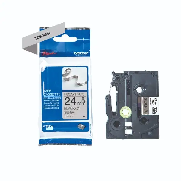 Bandtejp Brother TZe–R951 svart på silver