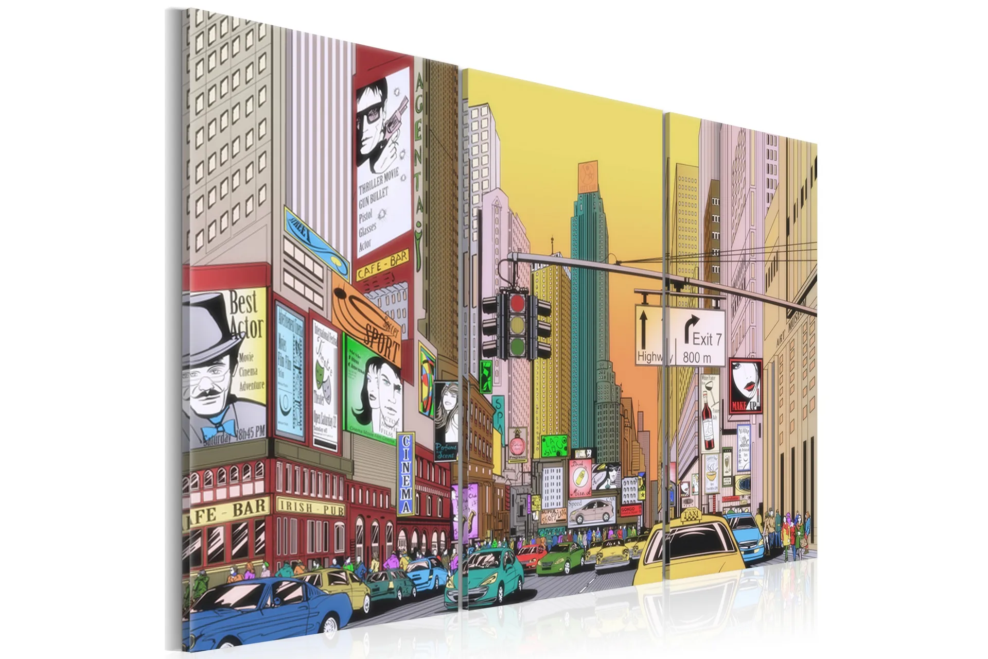 Tavla Cartoon city 90x60