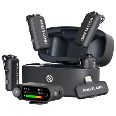 Hollyland LARK MAX 2 Combo 4-Person Wireless Microphone System (camera/mobile)