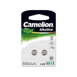 Camelion AG13/LR44/357, Alkaline Buttoncell, 2 st.