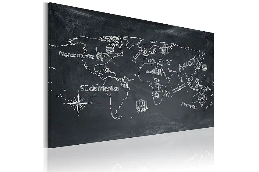 Tavla Geografi lektion (tyska) 120x80