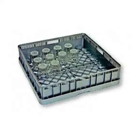 Diskkorg 50x50 glas hög grå Wexiödisk