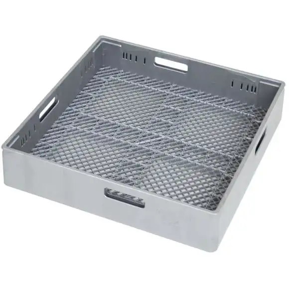 Diskkorg för bestick 50x50 grå