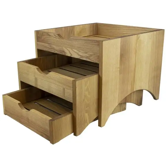 Displaytrappa 3-steg 39,5x39,5x32cm EK Linoljad
