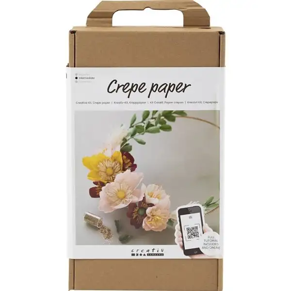 DIY kräppapper, blomkrans