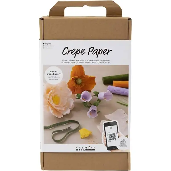 DIY kräppapper, startpaket , blommor