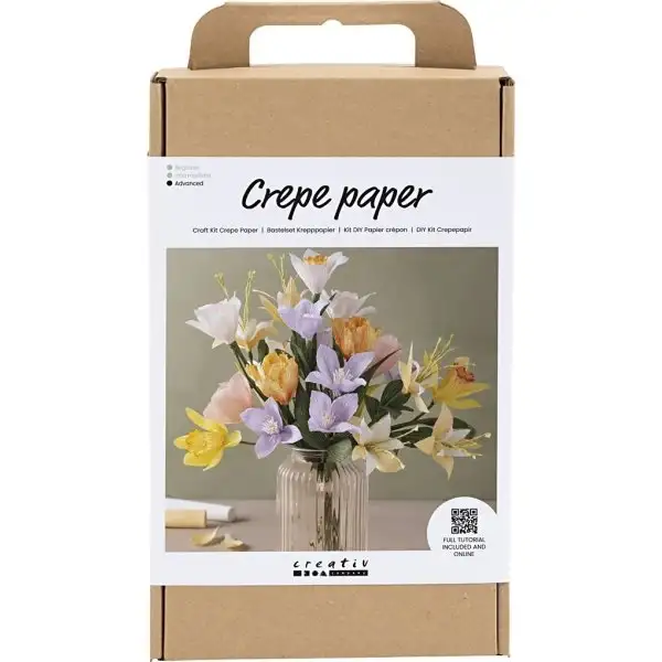 DIY kräppapper, vårbukett