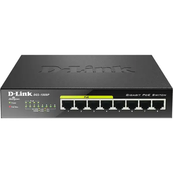 D-Link DGS-1008P Switch, 8-Ports