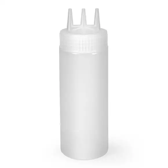Dressingflaska 3pip plast transparent 34cl
