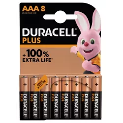 Duracell Plus MN2400 AAA, Alkaline, 8 st.