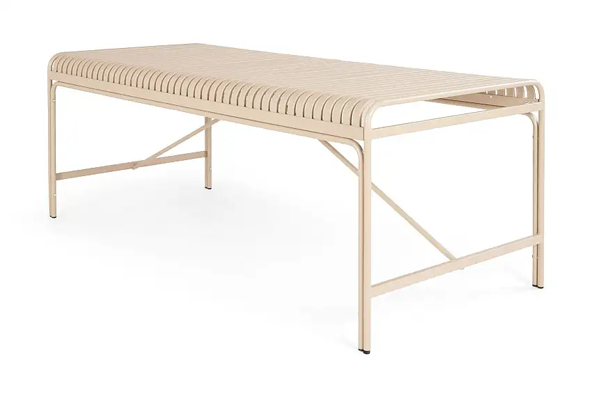Jarva Stort Rektangulärt Matbord Utomhus 200 cm i metall