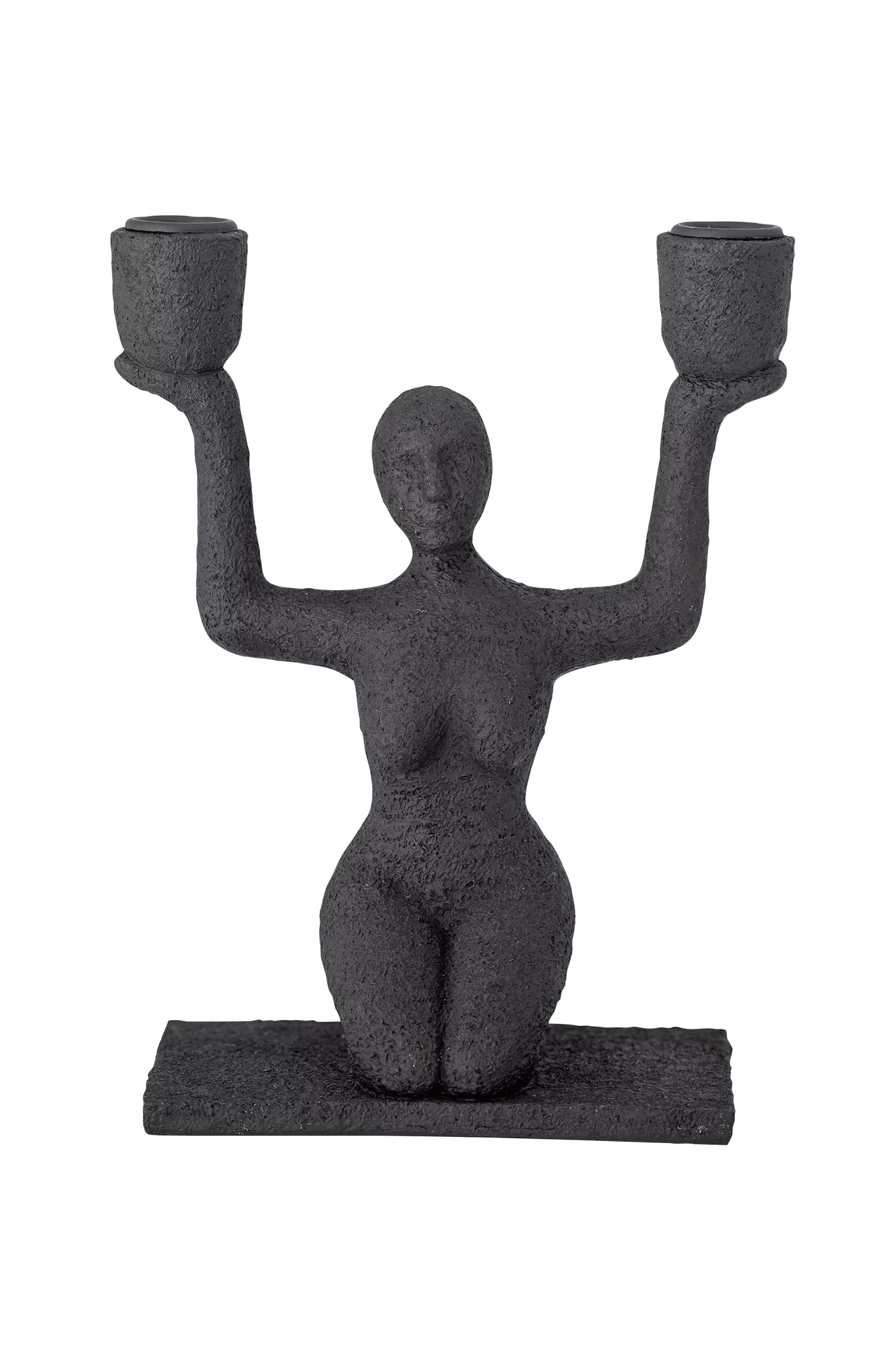 Lucie Ljusstake, Svart, Polyresin