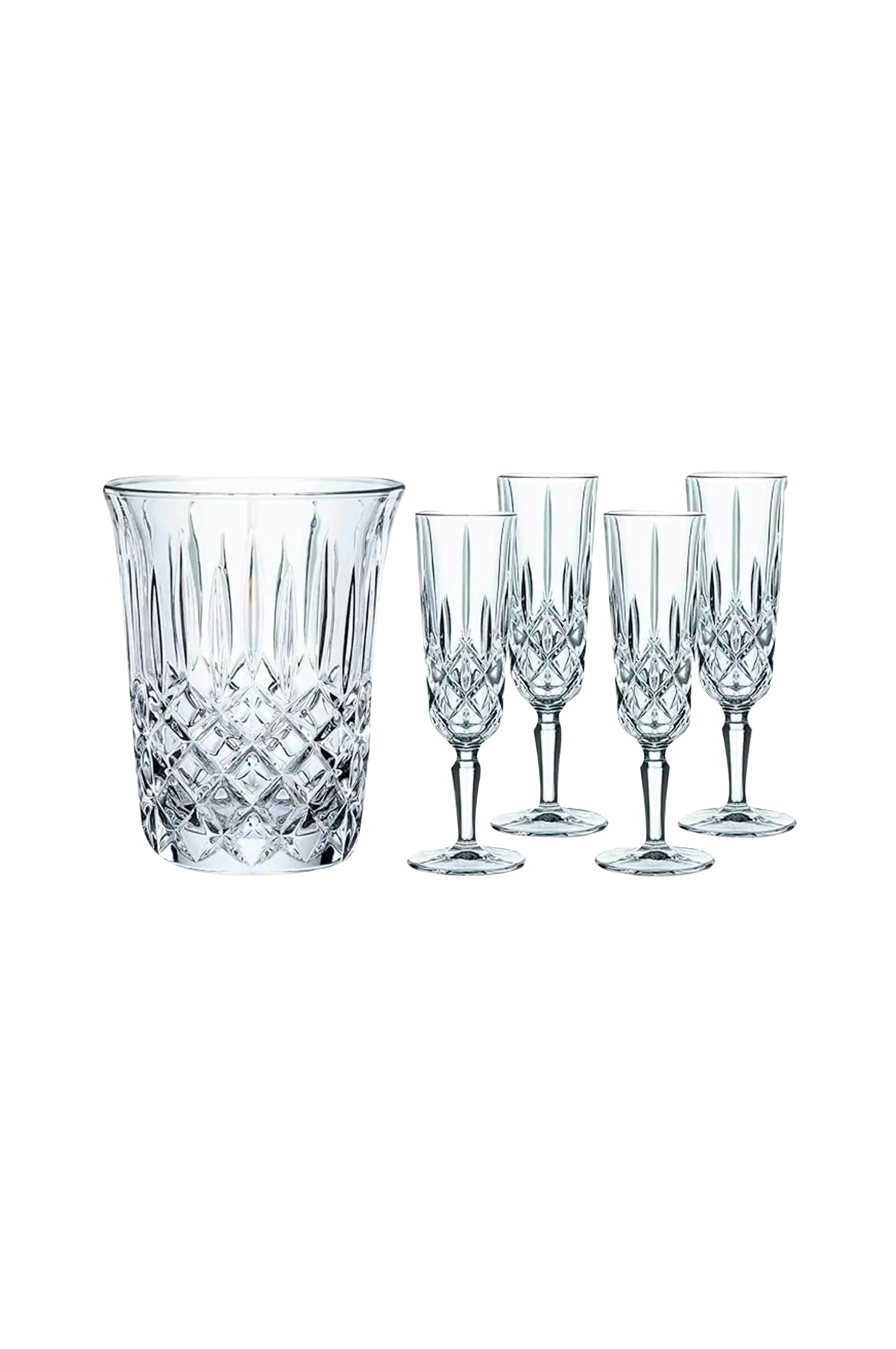 Champagneglas och champagnekylare Noblesse, set i 5 delar