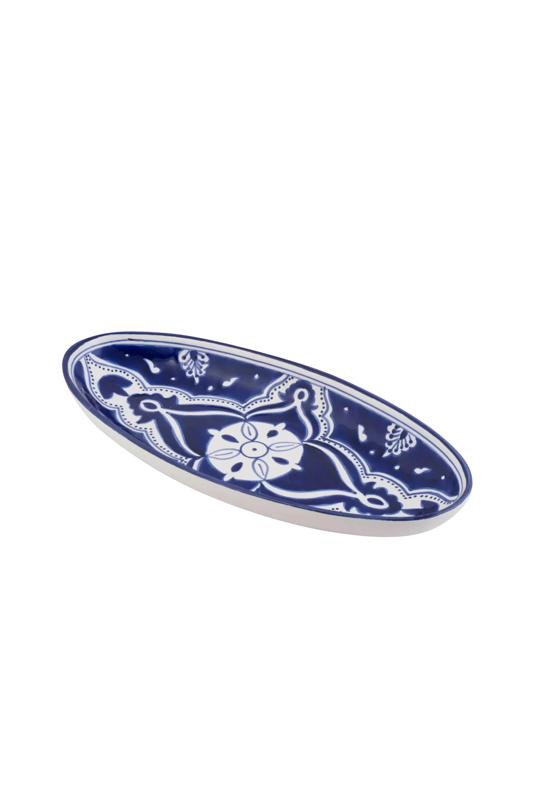 Ovalt fat Blue Fond 40 cm