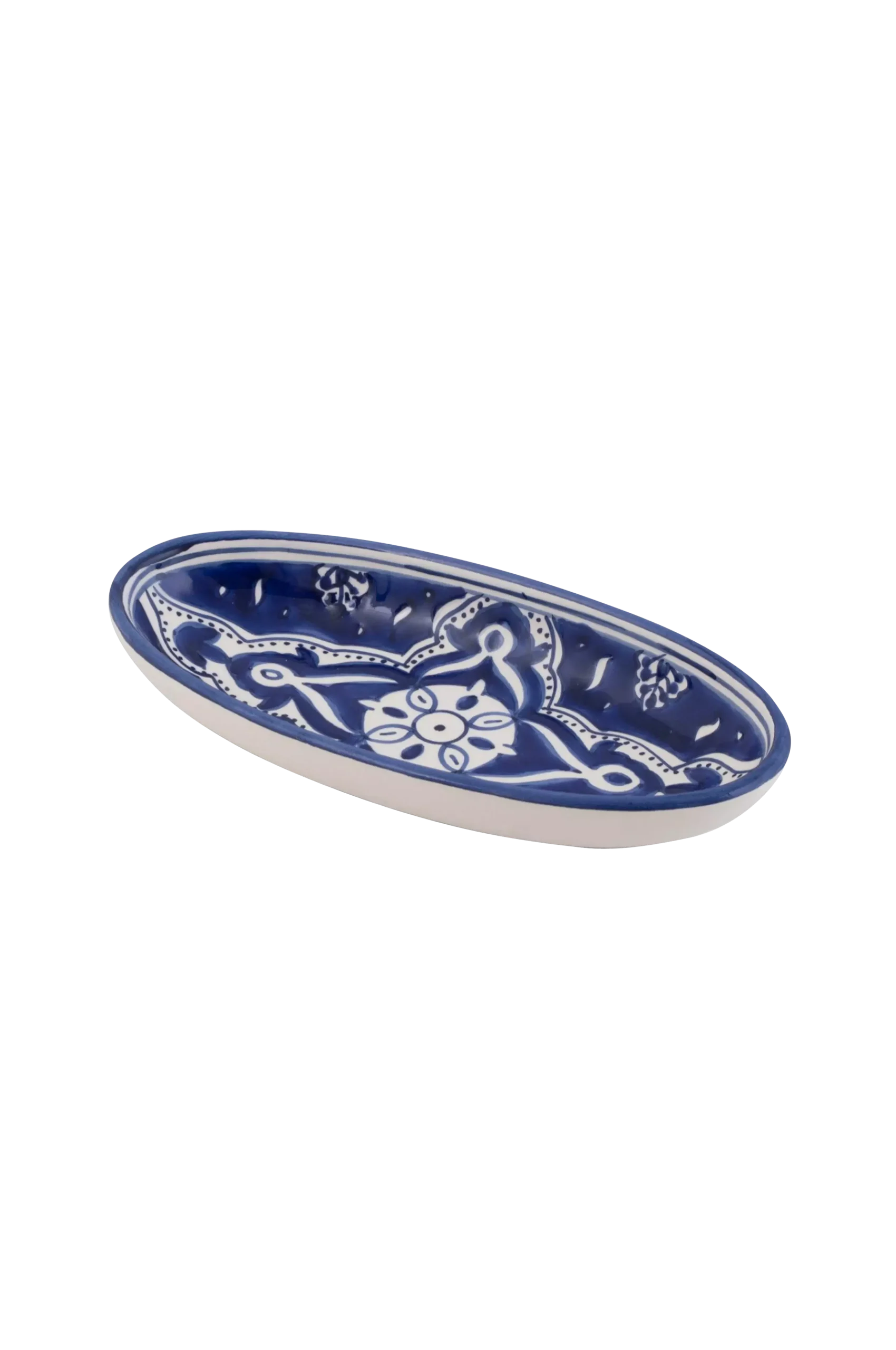 Ovalt fat Blue Fond 20 cm