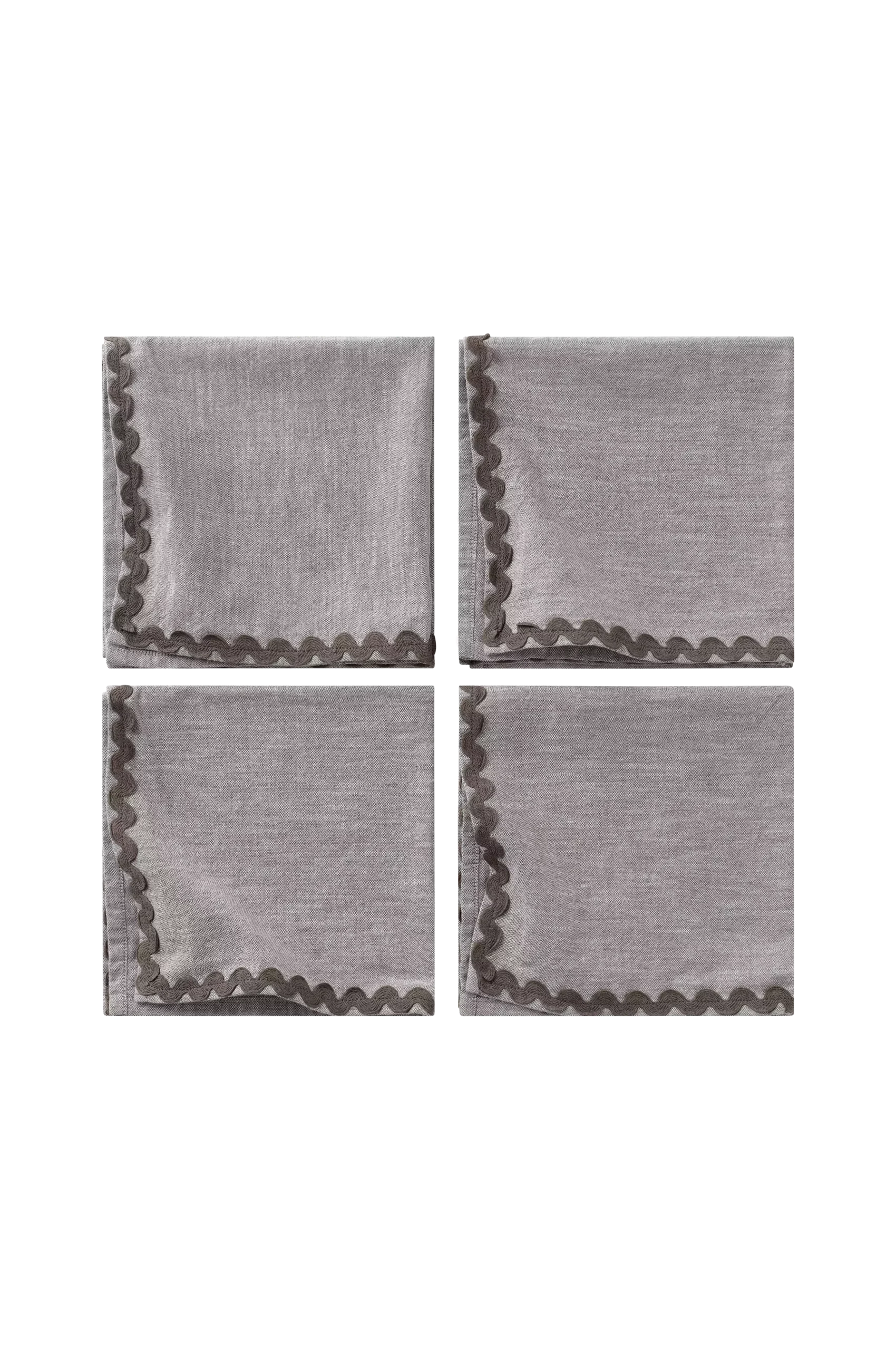 Servetter Ramona Uni Zigzag 4-pack
