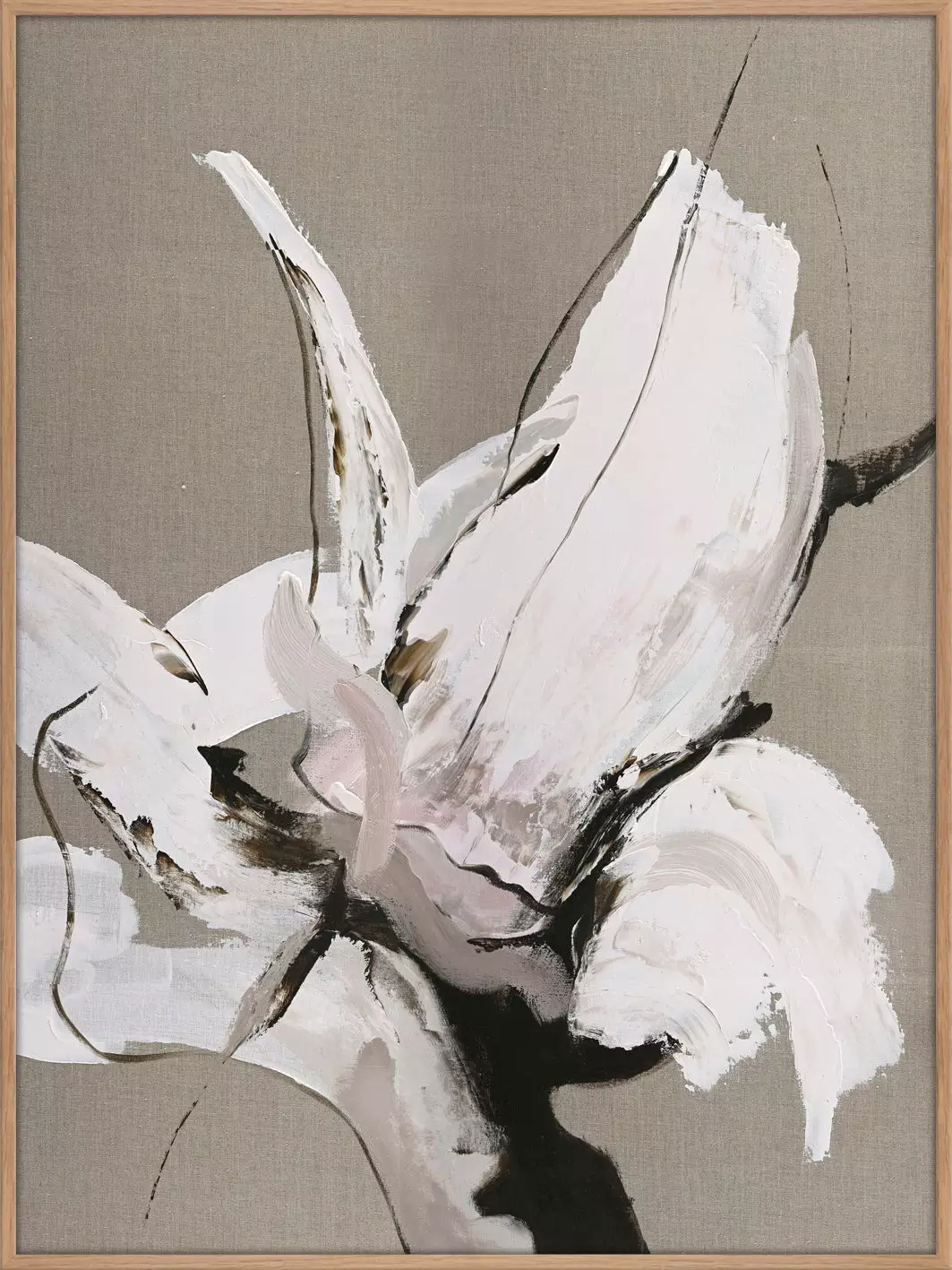 Linne Målning / Madaire / 90x120 Cm / Ekram