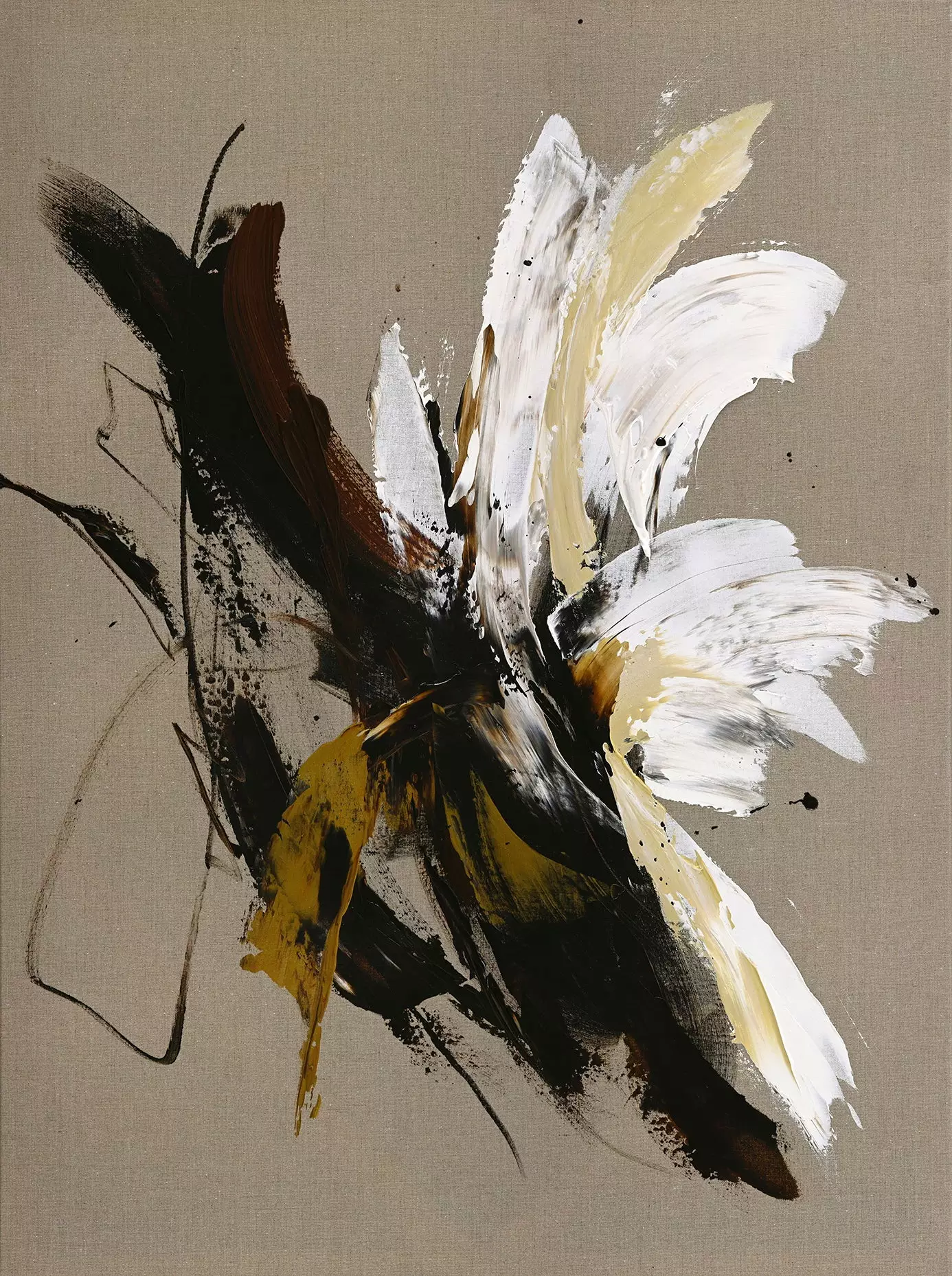 Linne Målning / Explosive / 90x120 Cm