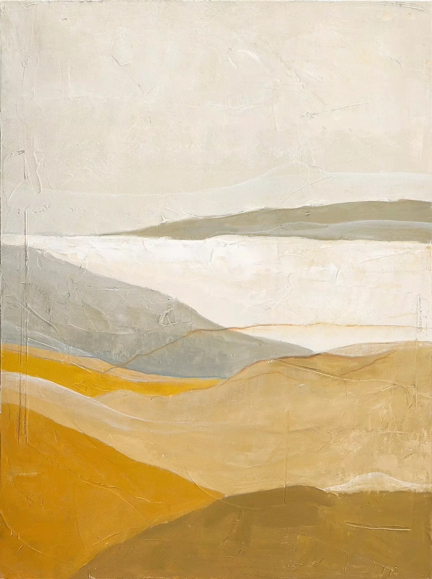 Design Målning / Yellow Field / 90x120 Cm