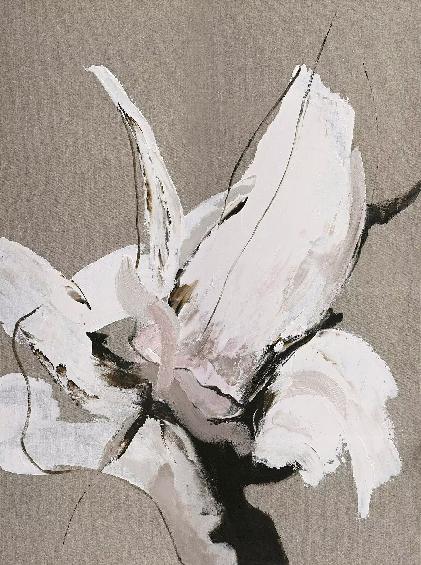 Linne Målning / Madaire / 90x120 Cm