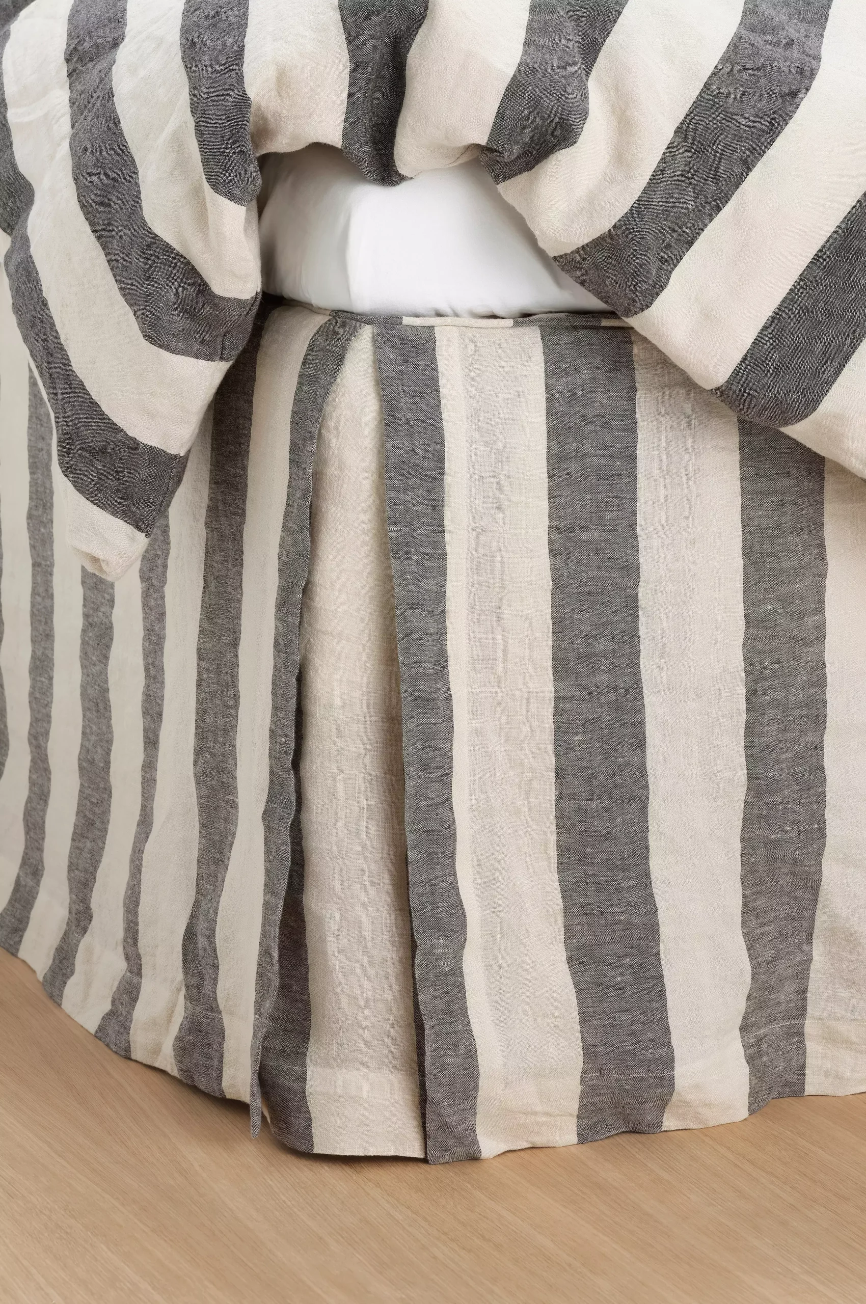 Sängkappa Candice Block Stripe i bomull höjd 52 cm