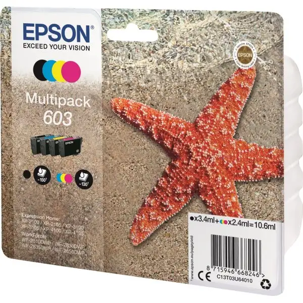 Bläckpatroner Epson 603, 4-färgs Multipack